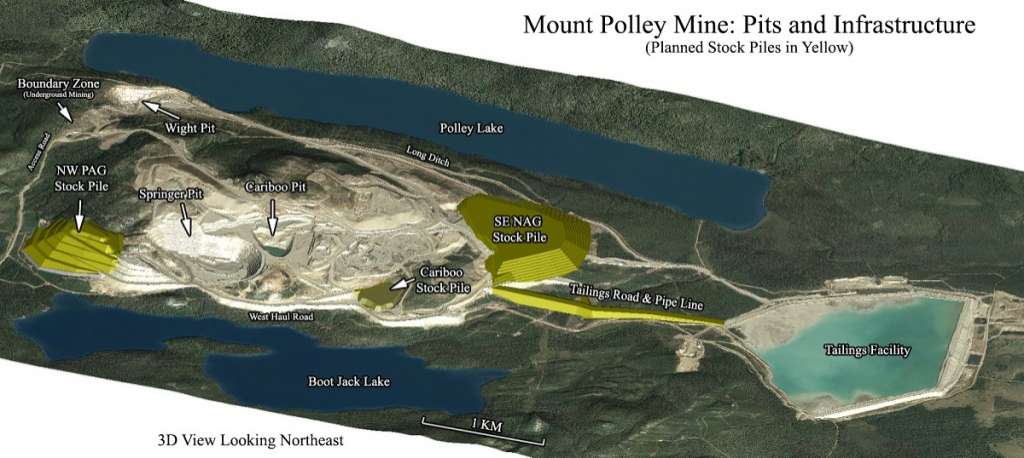 A map of the Mount Polley Mine (Seattle Pi).