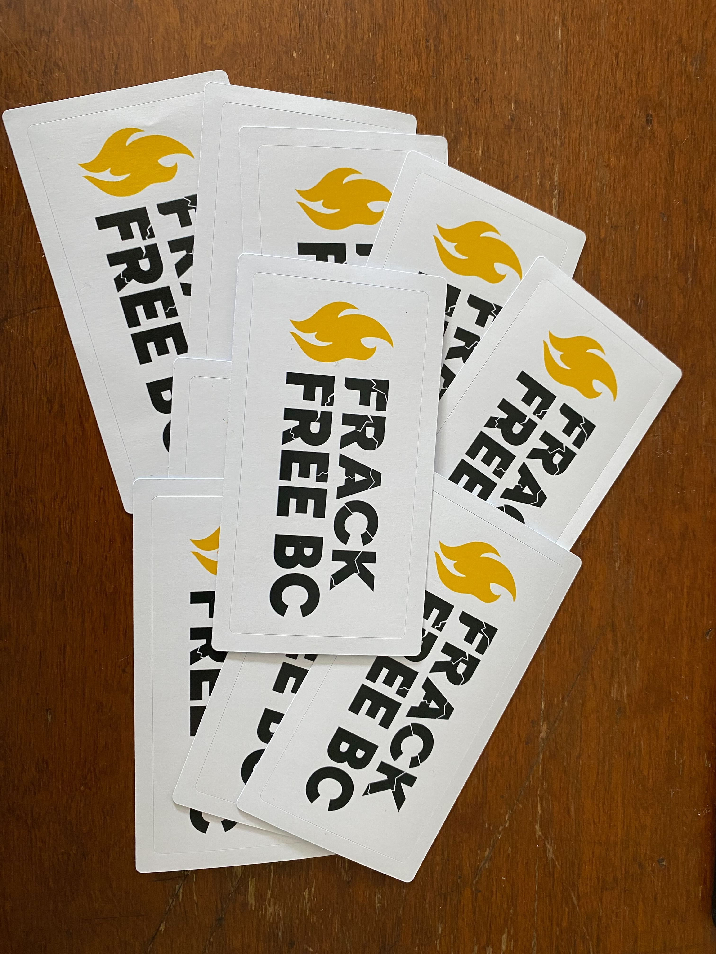Frack Free BC stickers