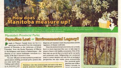 A scan of a 2007 report that asks "Manitoba's Provincial Parks: Paradise Lost or Environmental Legacy?"