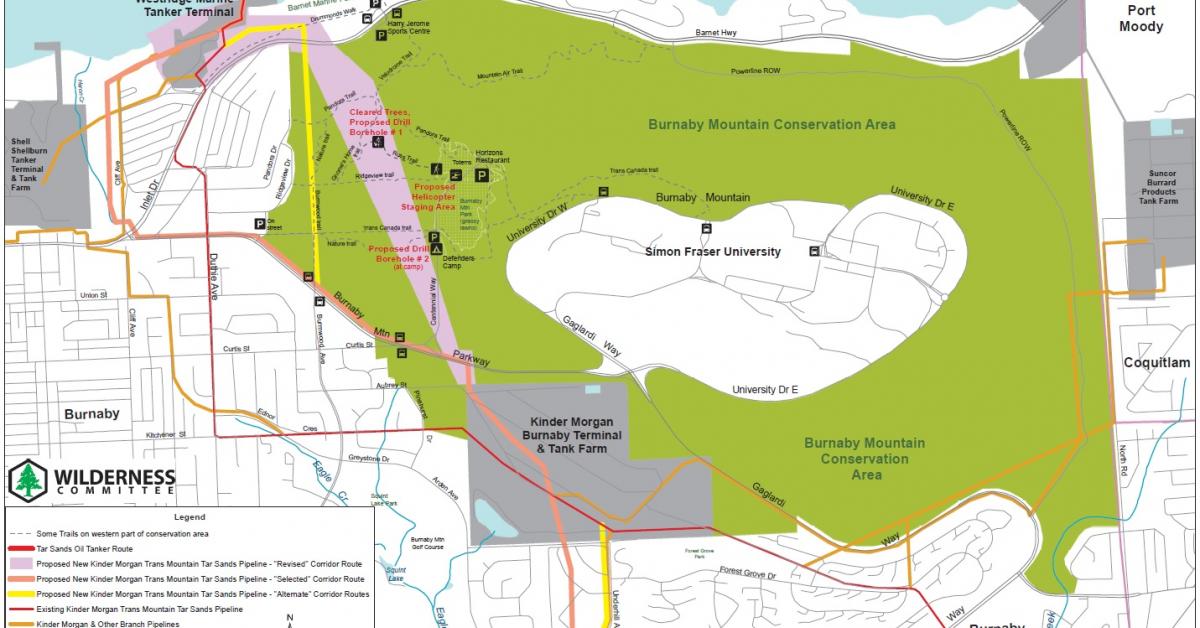 Kinder Morgan Pipeline Route Maps  Wilderness Committee